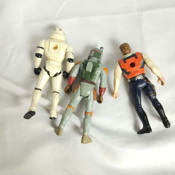 VTG 90s Star Wars Kenner Stormtrooper Boba Fett Han Solo Action Figures Toys - Picture 3 of 6